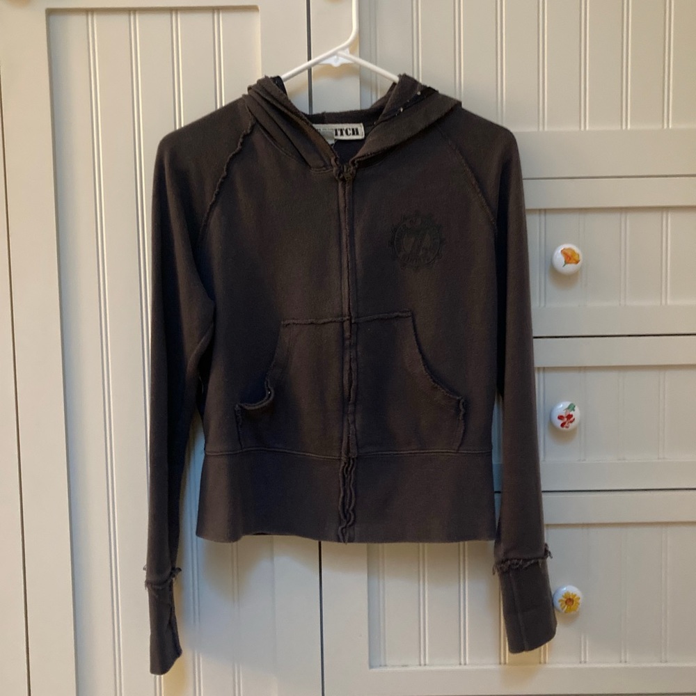 Grey Love Stitch Hoodie Sweatshirt